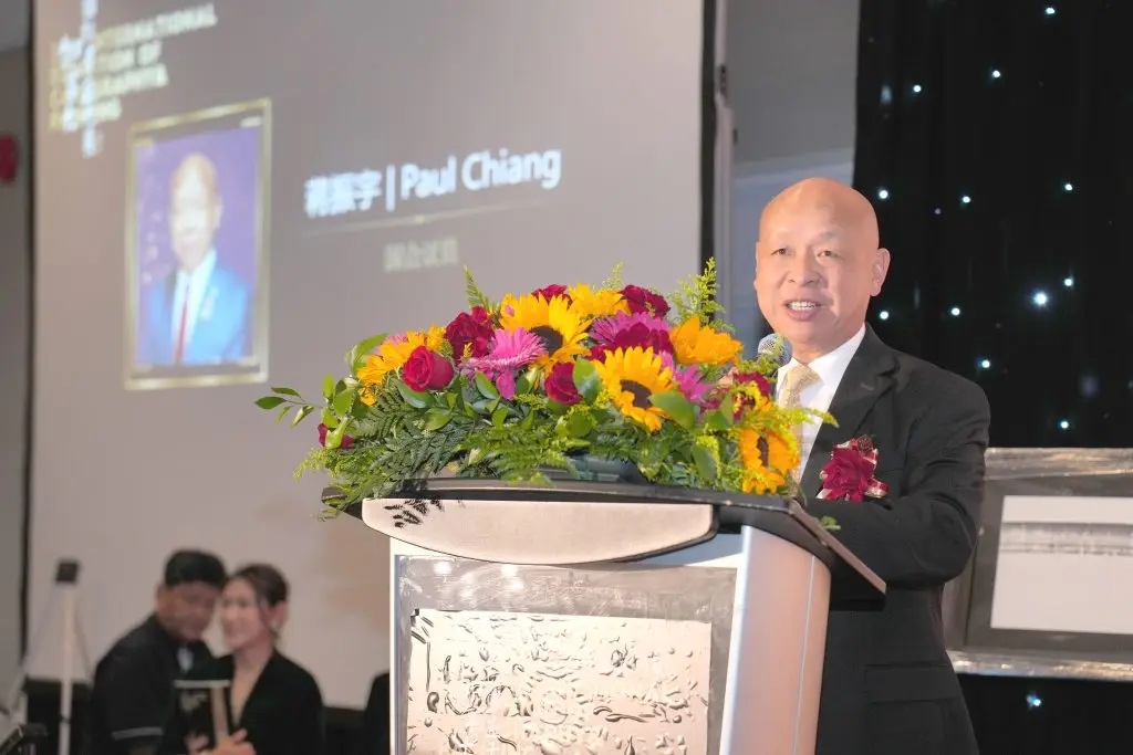 Member of Parliament Paul Chiang speaks at the 2024 Charity Award Gala